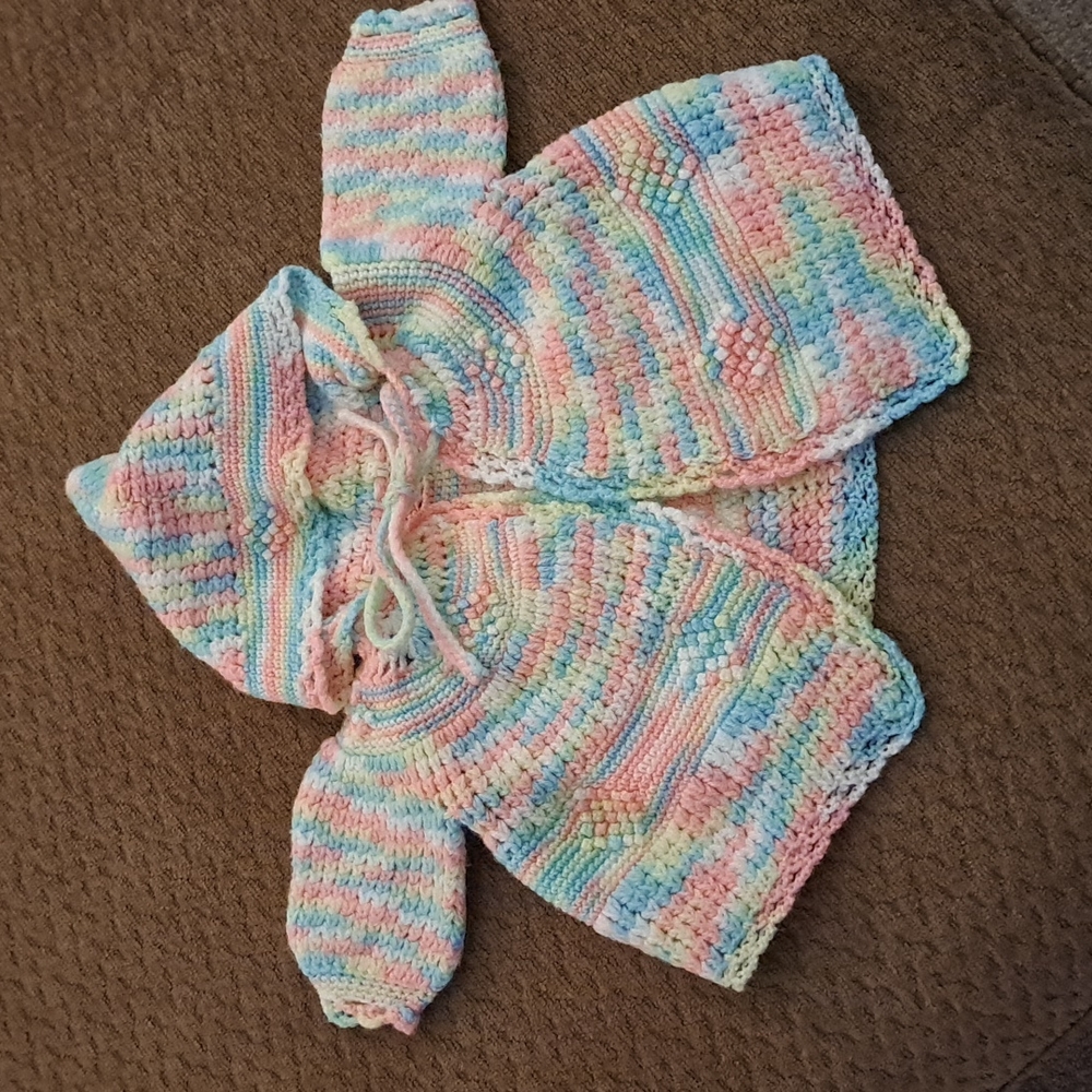 Vintage Hand crocheted Infant Jacket